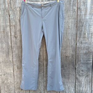 REI Women's Slate Gray Track Pants With Lower Ruching opt on lower leg part Sz16